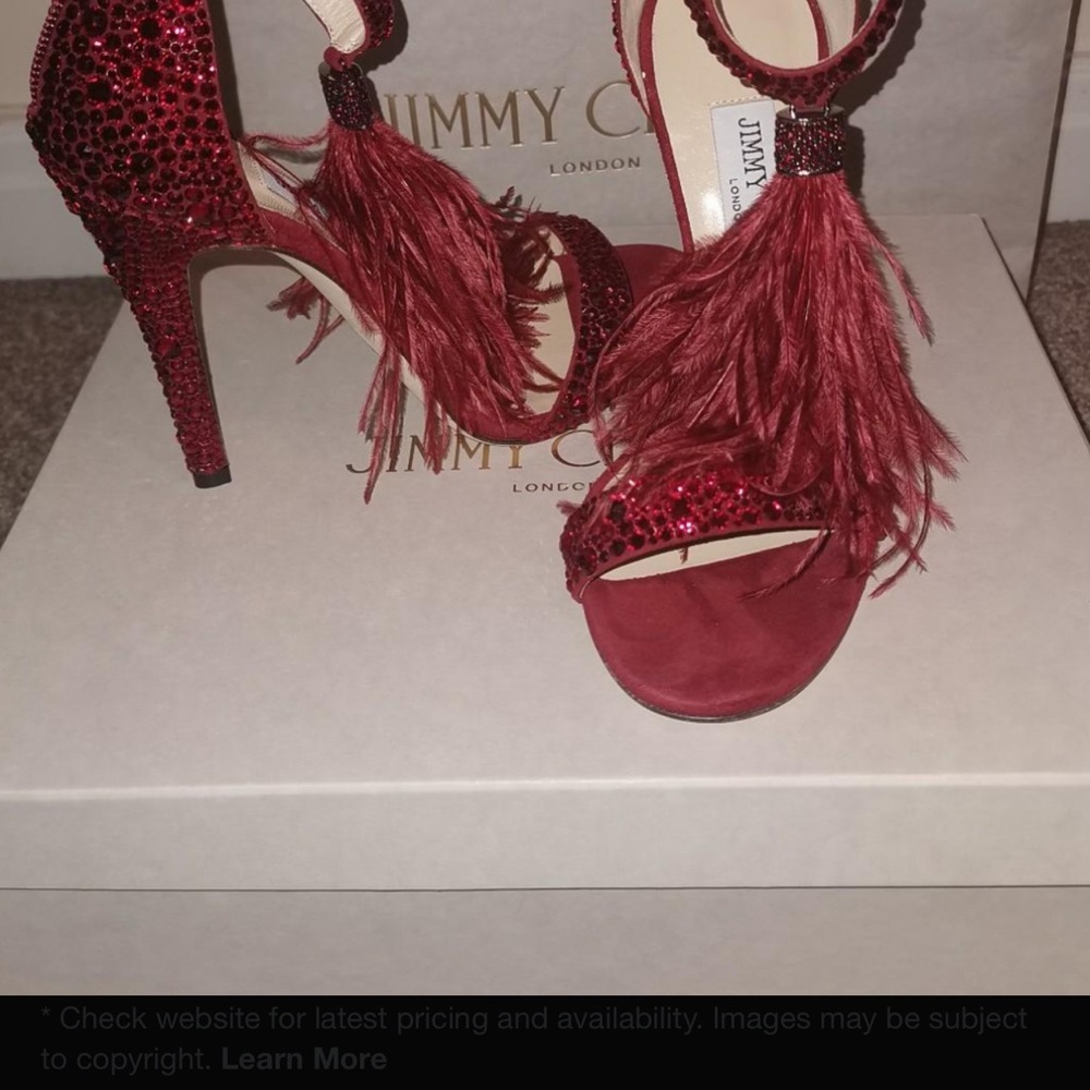 Jimmy Choo Scarlet Feathered Heels